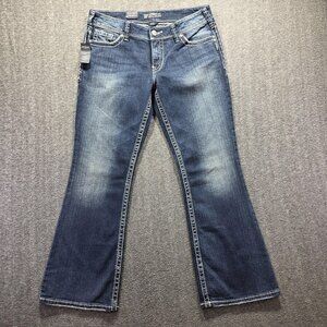 Silver Jeans Co Suki Jeans Womens 31x30 Blue Mid Rise Curvy Bootcut Denim